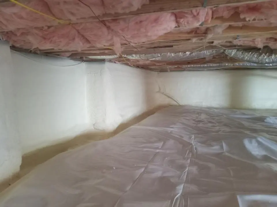 Crawl space encapsulation with closed-cell spray foam for Metal Roof Coating in Philadelphia